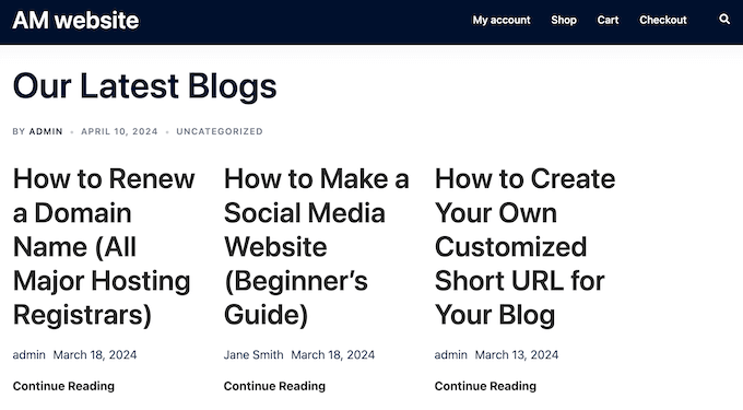Creating a custom blog layout in WordPress