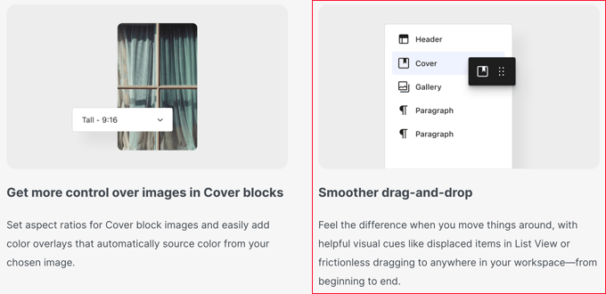 Drag and Drop Improved in WordPress 6.5