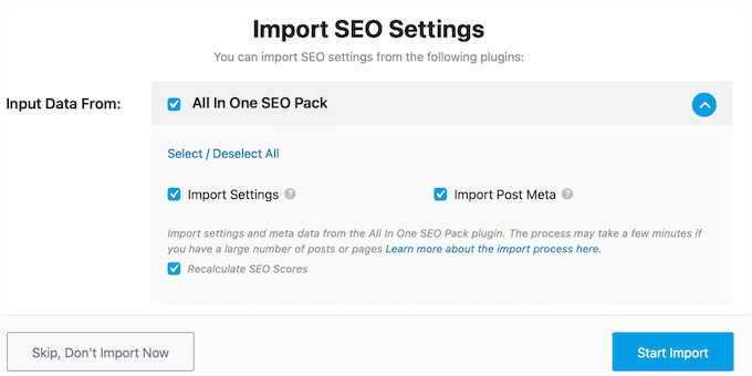 How to migrate from AIOSEO to Rank Math