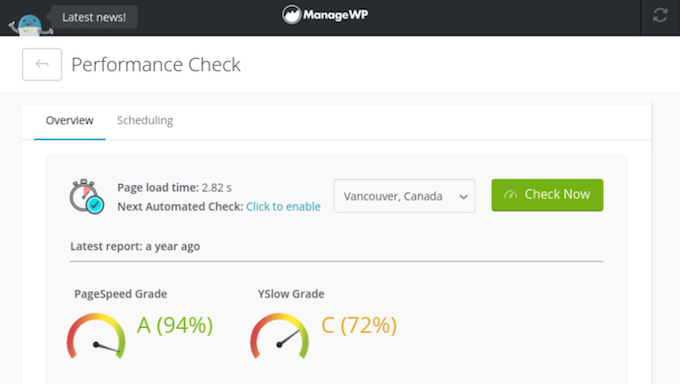 Checking your website's speed and performance