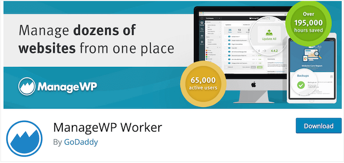 The ManageWP Worker plugin for WordPress