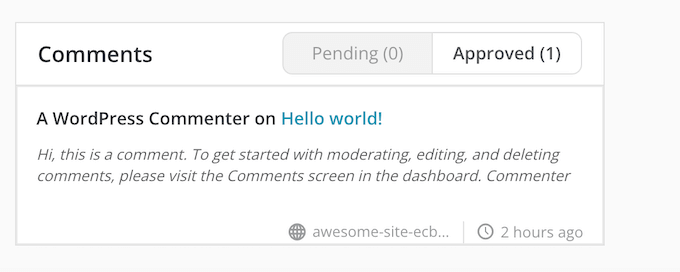 Moderating comments from a centralized online dashboard