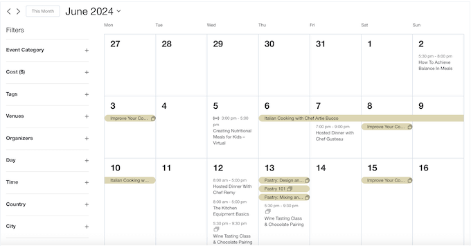 Adding a monthly calendar to your WordPress blog, website, or online marketplace 