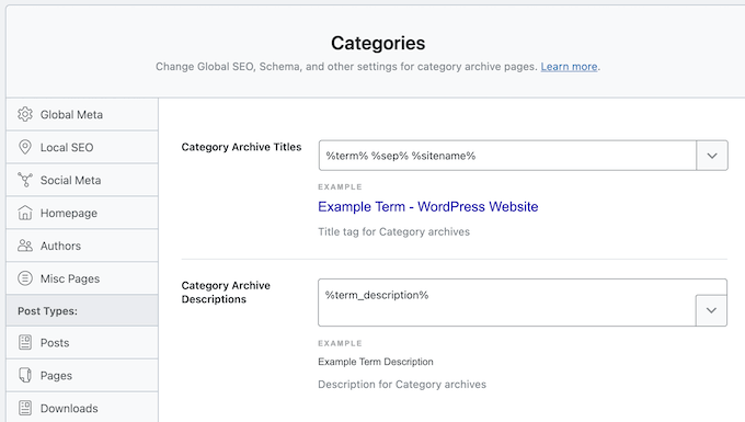 Optimizing your category archive pages for the search engines