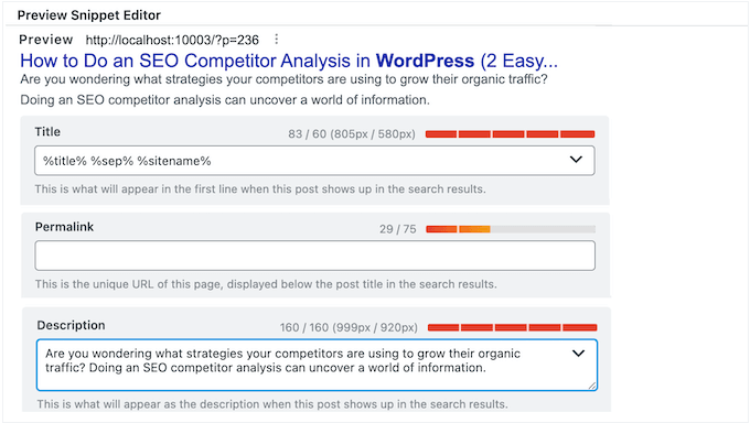 Improving the snippet preview for your WordPress blog or website