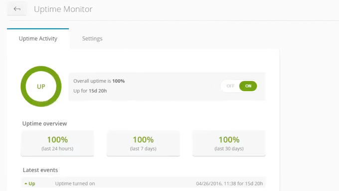 An uptime monitor tool