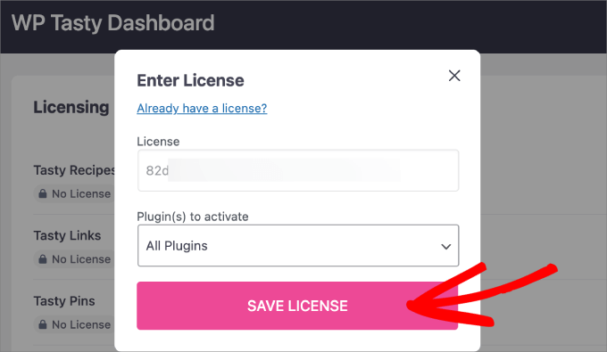Save license