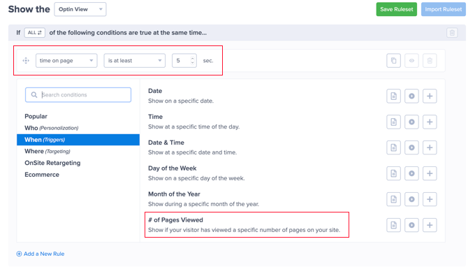 Adding Time-Based Triggers to an OptinMonster Popup