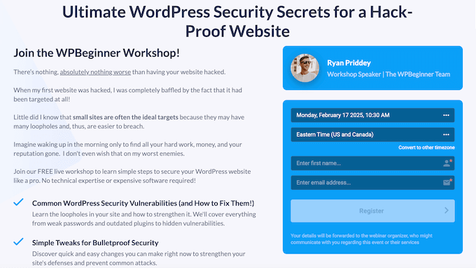 An example of a lead-generating webinar An example of a lead-generating webinar