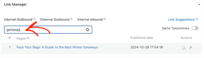 How to search your website manually for internal linking suggestions