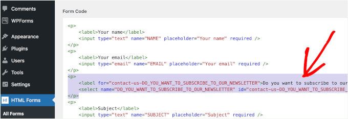 Dropdown field moved in HTML Forms