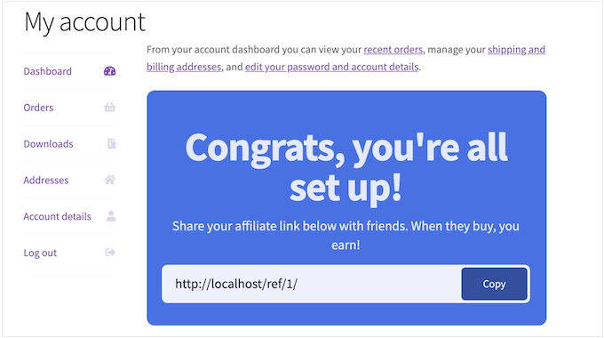 Converting WooCommerce customers into affiliates 