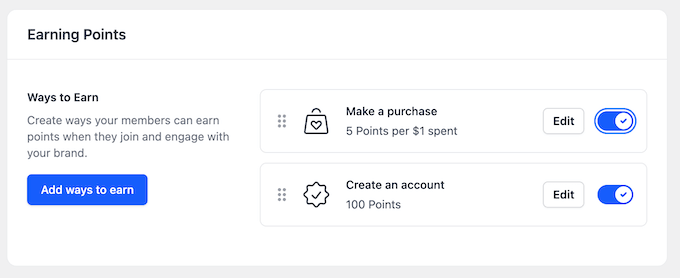 Awarding your customers points in a loyalty program 