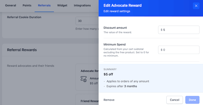 Customizing the rewards for your refer-a-friend program 