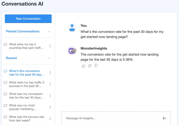 MonsterInsights Conversations AI