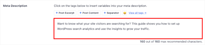 Optimizarea meta descrierii