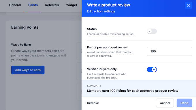 Rewarding customers for posting a product review on your store 