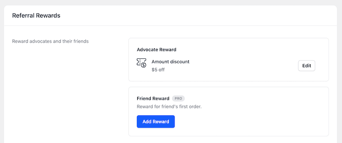 Adding referral rewards to your online store 