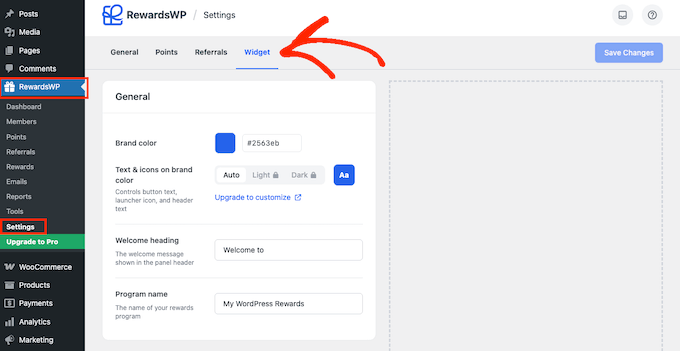 How to customize the RewardsWP referral widget for WordPress 