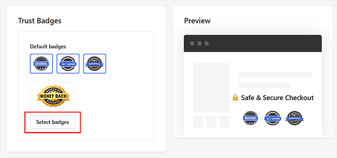 Add trust badges from the media library in Merchant Add trust badges from the media library in Merchant