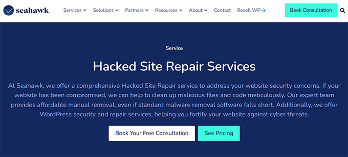 Seahawk gehackte Website-Reparaturdienste Seahawk gehackte Website-Reparaturdienste