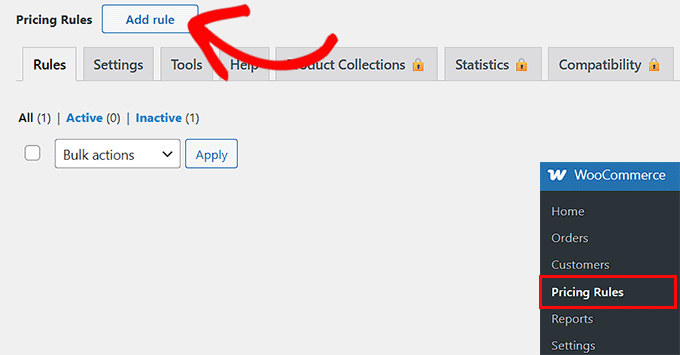 ルールを追加ボタンをクリック