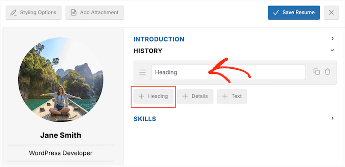Erstellen eines digitalen Lebenslaufs in WordPress mit einem kostenlosen Plugin