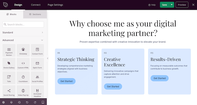 Erstellen eines benutzerdefinierten Layouts mit SeedProd