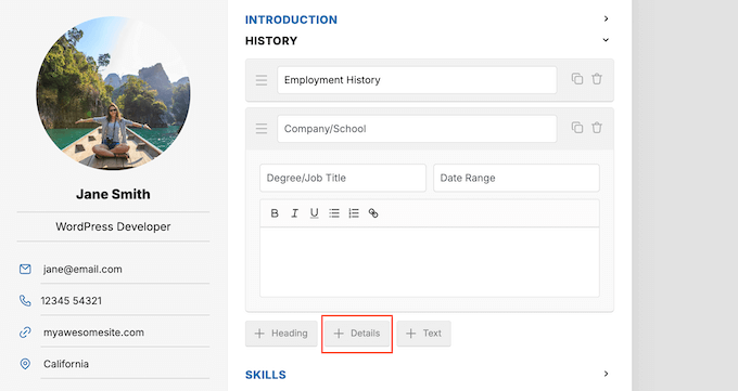 Wie man einen Online-Lebenslauf in WordPress gestaltet