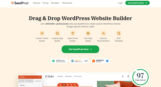 Das SeedProd Page Builder Plugin für WordPress