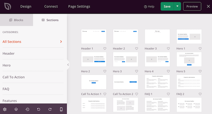 Hinzufügen von vorgefertigten Abschnitten zu Ihrem Online-Lebenslauf