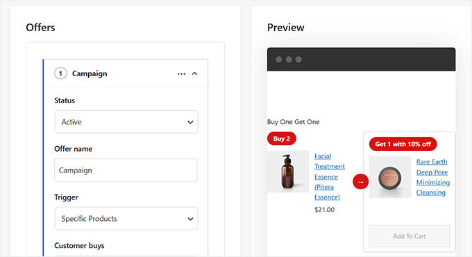 Buy X get Y in Merchant