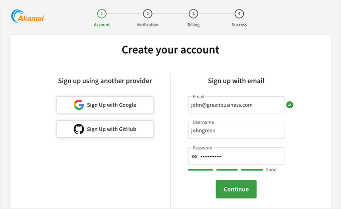 Linode Akamai cloud computing services account creation