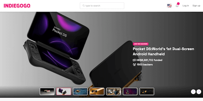 Platforma de crowdfunding Indiegogo