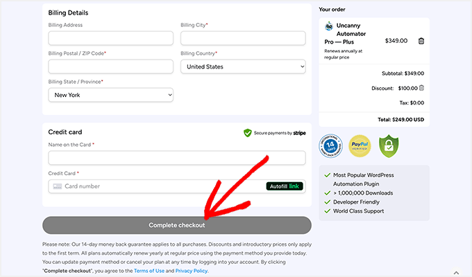 Uncanny Automator fakturering och betalning