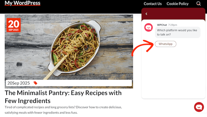 Cum să adăugați chat WhatsApp pe blogul sau site-ul dvs. WordPress