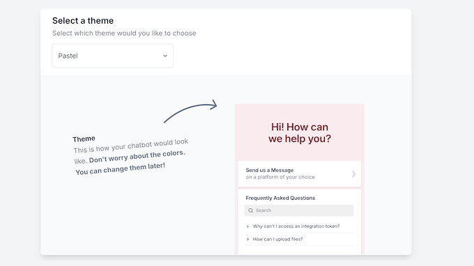 Schimbarea aspectului butonului de chat live