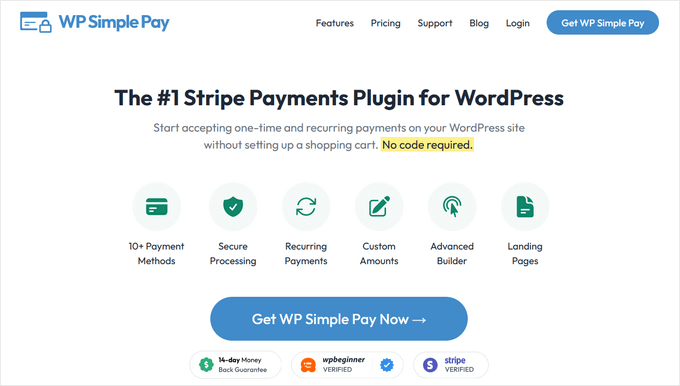 Pluginul de plăți și donații WP Simple Pay pentru WordPress