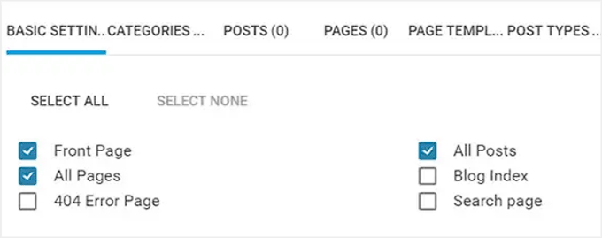 Configura dove mostrare il popup exit-intent in Thrive Leads