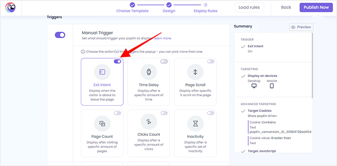 Abilita l'uscita in Poptin