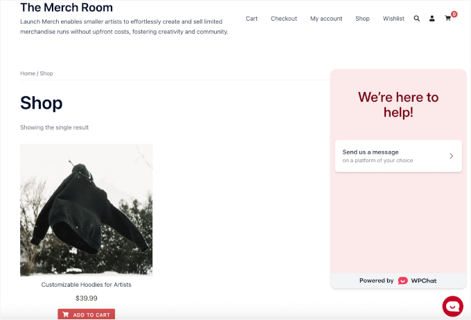 WhatsApp click-to-chat button on a live WordPress site WhatsApp click-to-chat button on a live WordPress site