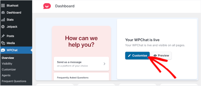 Knappen Anpassa på Översiktspanelen Knappen Anpassa på Översiktspanelen