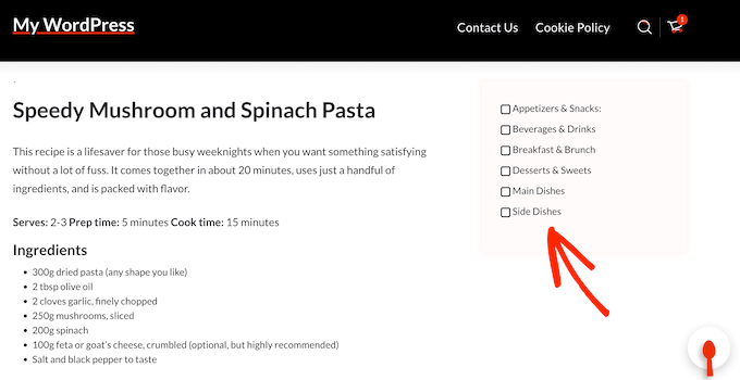 An example of a sidebar filter, created using WPFilters An example of a sidebar filter, created using WPFilters