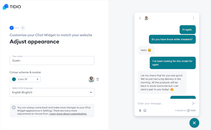 Konfigurera Tidio för WhatsApp-integration