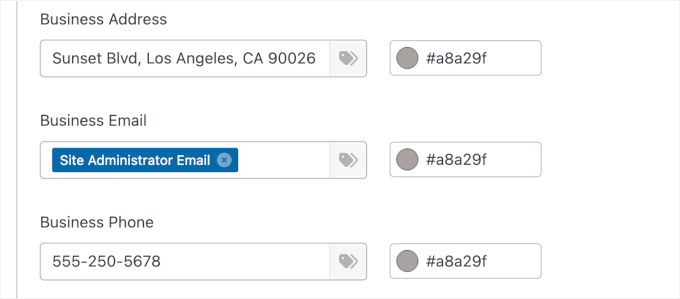 Adding business details to the PDF header Adding business details to the PDF header