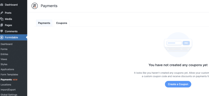 Coupon Formidable Forms