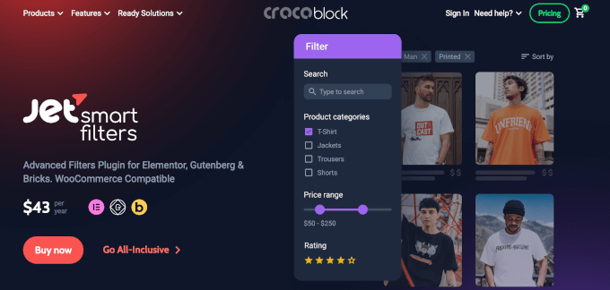 Homepage von JetSmartFilters