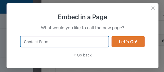 Nommer la nouvelle page