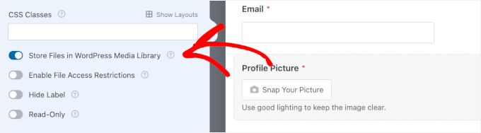 Activer l'option de stockage de la médiathèque