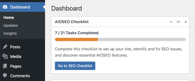 AIOSEO new SEO checklist